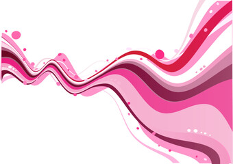 Vector illustration of style wave pink abstract Background