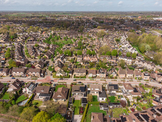 A Top View of the Town of Kaatsheuvel in the Netherlands