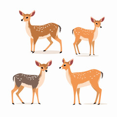 Obraz premium Whimsical vector illustrations of deer, adding charm to your artistic projects.
