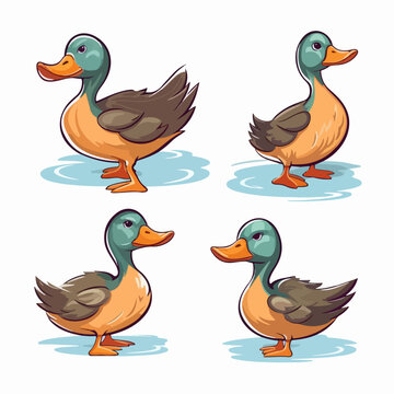 Captivating duck illustrations that transport you to peaceful ponds and lakes.