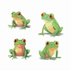 Fototapeta premium Creative frog illustrations in vector format, suitable for digital media.