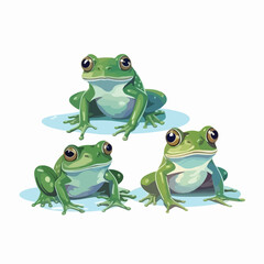 Obraz premium Versatile frog illustrations that can be used for various applications.