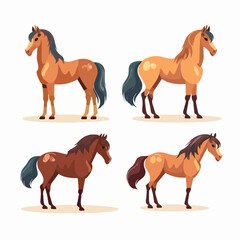Dynamic horse illustrations exuding power and agility.