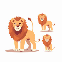 Obraz na płótnie Canvas Vector lion illustrations capturing their fierce and noble nature.