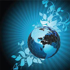 world floral, this illustration may be usefull as designer work.