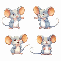 Adorable mouse illustrations adding a touch of cuteness to any project.