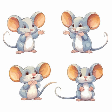 Adorable mouse illustrations adding a touch of cuteness to any project.