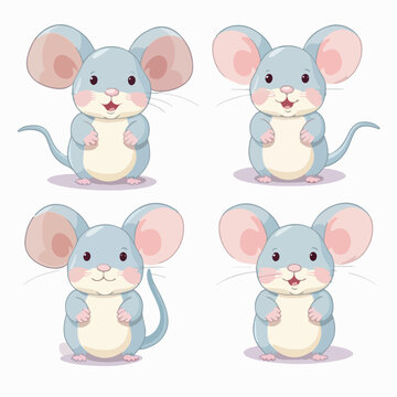 Creative mouse illustrations showcasing their delicate features.