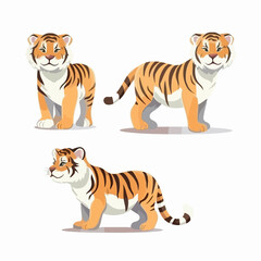 Obraz premium Intricate tiger illustrations, a great addition to wildlife conservation campaigns.