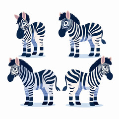 Bold zebra illustrations adding a touch of exoticism to any project.