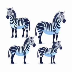 Graceful zebra illustrations capturing their elegance and beauty.