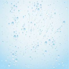 bright blue background with raindrops