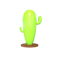 Cactus 3d render illustration mexican festival festa junina