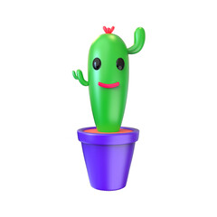 Cactus 3d render illustration mexican festival festa junina