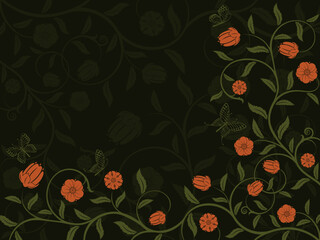 Vector floral background.