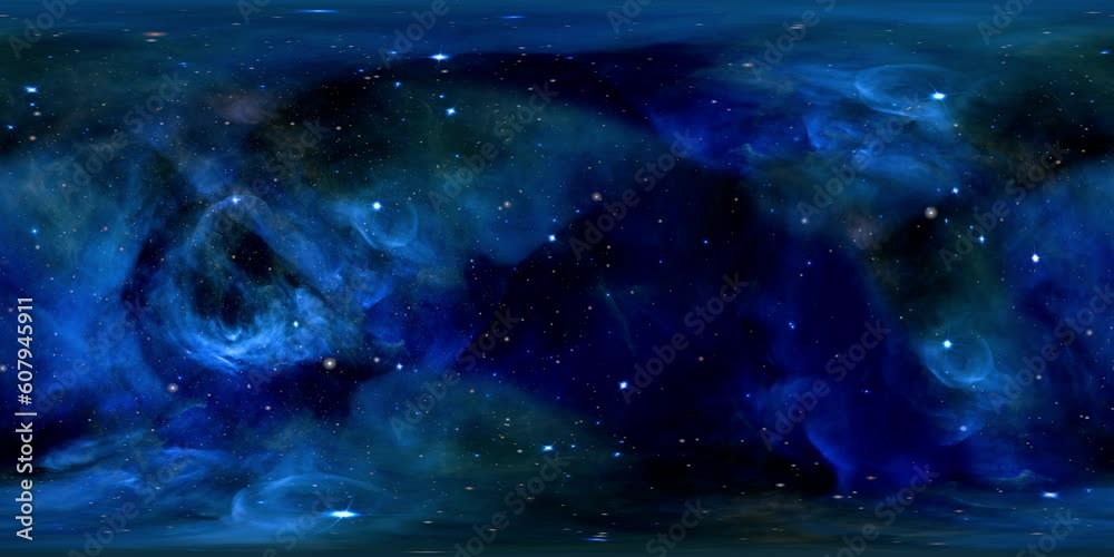 Wall mural 360 vr space 3016: virtual reality video flying through star fields in space (loop).