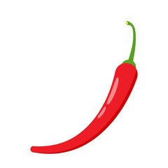 Chili cartoon vector. Chili on white background. Pepper vector.