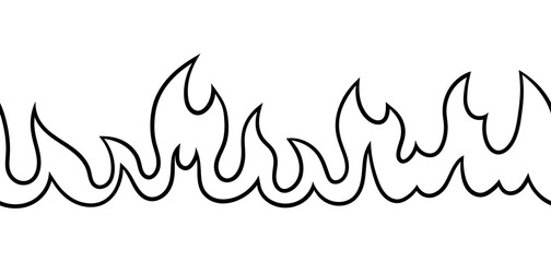 Seamless pattern of fire. Decorative element for design.