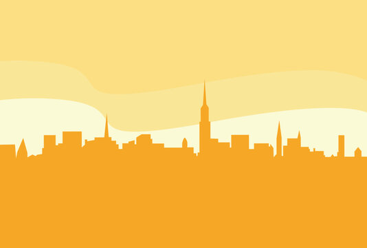 New York city silhouette.Vector Illustration.
