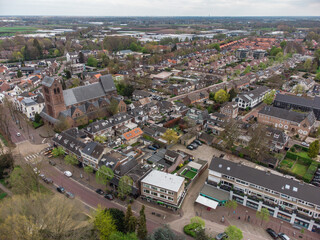 Obraz premium A Top View of the Town of Oisterwijk in the Netherlands