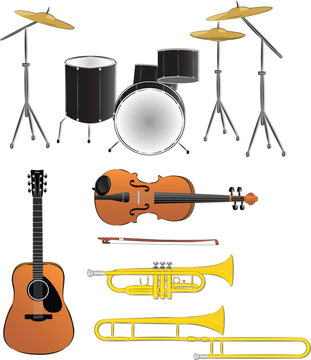 musical instruments vector illustration
