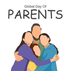 Global Day Of Parents vector illustration. Suitable for Poster, Banners, campaign and greeting card. 