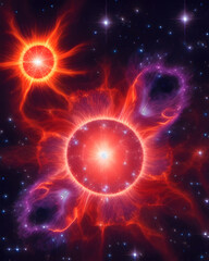 Supernova explosion in space, generative ai