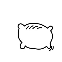 hand drawn doodle pillow illustration vector