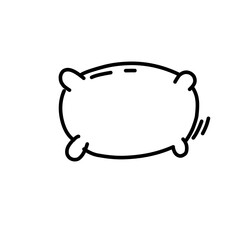 hand drawn doodle pillow illustration vector