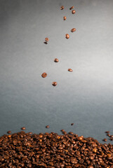 Coffee, Coffee beans, Coffee beans isolated on white background, Cup of coffee, black coffee