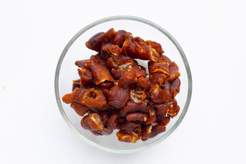 Sour tamarind on white background.
