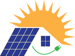 Solar energy logo design idea