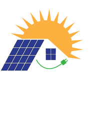 Solar energy logo design idea