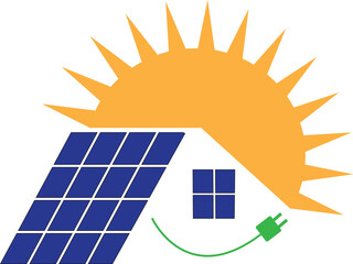 Solar energy logo design idea