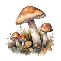 Watercolor Mushroom PNG