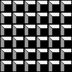 Building foundation vector pattern background. Black.