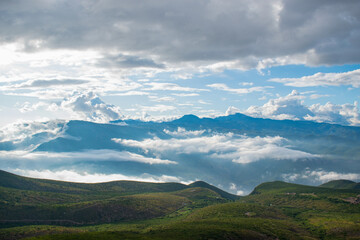 clouds over the mountain