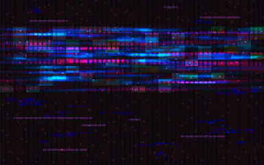 Glitch digital texture. Dark cyberpunk distortion effect. Futuristic video error. No signal template. Bright random horizontal lines. Dynamic pixel mosaic. Vector illustration