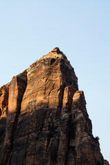 Fototapeta na wymiar View of the mountain peak in Zion National Park