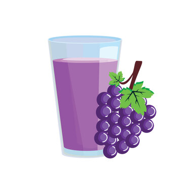 grape juice vector art illustration fruit juice design