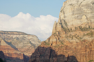 Fototapeta na wymiar Beautiful scenic view inside Zion National Park in Utah