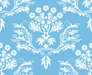 Fototapeta na wymiar Damask seamless vector background. For easy making seamless pattern just drag all group into swatches bar, and use it for filling any contours.