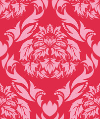 Fototapeta premium Damask seamless vector background. For easy making seamless pattern just drag all group into swatches bar, and use it for filling any contours.