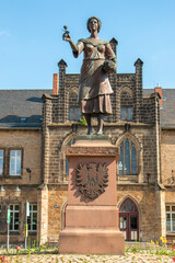 statue of the goddess Flora (Die Göttin Flora) Quedlinburg Saxony-Anhalt Germany