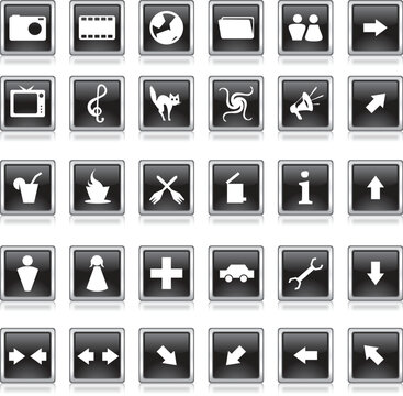 Nice vector illustration of vector icons mix.