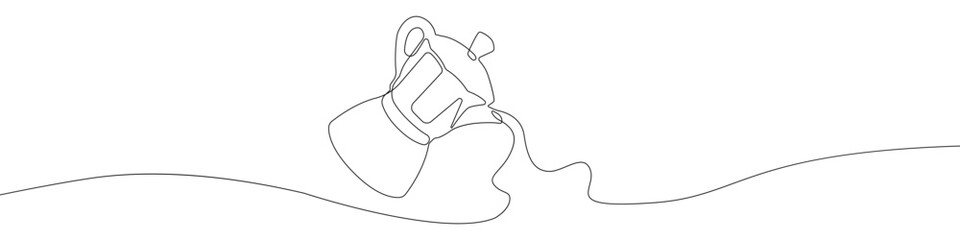 Geyser coffee machine line continuous drawing vector. One line Geyser coffee machine vector background. Coffee machine icon. Continuous outline of a Gas coffee maker.