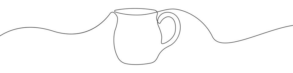 Milk jug line continuous drawing vector. One line Milk jug vector background. Milk jug icon. Continuous outline of a Milk jug.