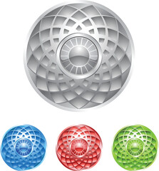 Mystique illustration of differen colors eye balls.
