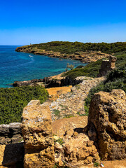 Seaview on archeological site of Tipaza, Algeria