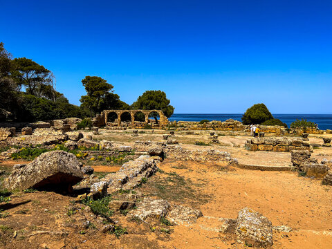 Roman ruins on archeological site of Tipaza, Algeria